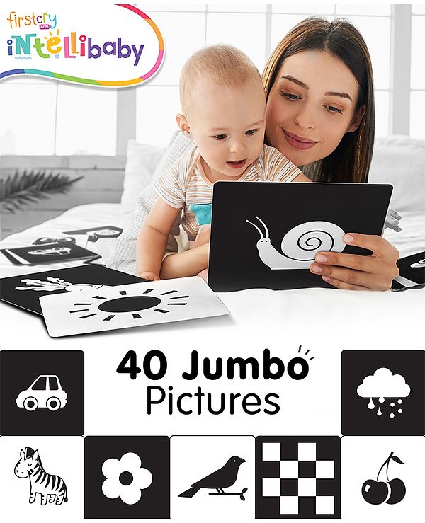 Intellibaby Large High Contrast Premium B&W Flash Cards