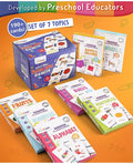 Intelliskills Bright Minds Set of 7 Flashcards | Alphabet, Numbers, Shapes & Colours, Fruits, Vegetables, Animals, Birds