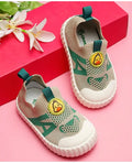 ONYC Mesh & Duck Patch Detailed Shoes - Beige & Green