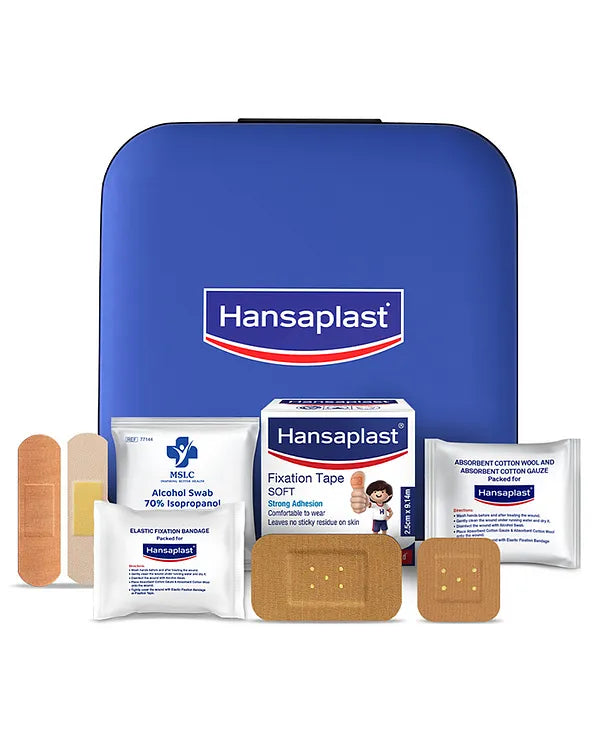 Hansaplast Fast Aid Kit for Cuts & Wounds Lightweight & Compact Pouch Pack of 9 - 38 Pieces