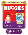 Huggies Complete Comfort Wonder Pants, India's Fastest Absorbing Diaper | XXL Size, 48 Diapers