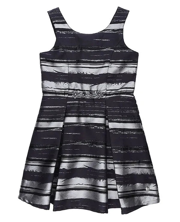 GINI & JONY Sleeveless Striped Dress - Dark Grey
